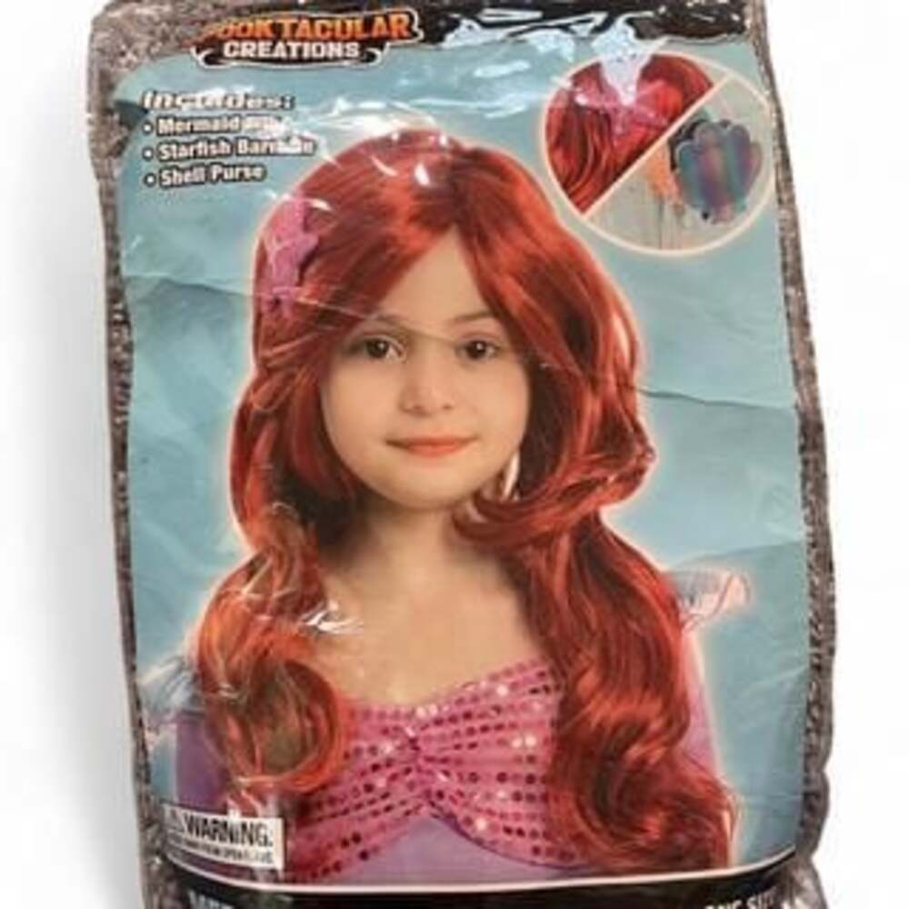 Red Mermaid Wig - Kids Costume Accessory